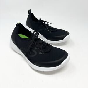 OOFOS OOmg Sport LS Womens Size 7 Shoes Black White Athletic Lace-Up Recovery